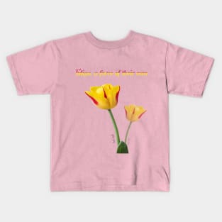 Tulips, A Force of their own by Cecile Grace Charles Kids T-Shirt